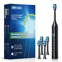 Cepillo de dientes eléctrico recargable por USB + 4 cabezales - temporizador