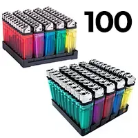100 encendedores con llama ajustable