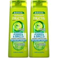 Fructis Fuerza y brillo 2 botes de champú fortificante 380ml