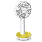 Ventilador portátil recargable USB con soporte para móvil