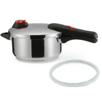 Olla a presión 4L AmazonBasics acero - apta para inducción