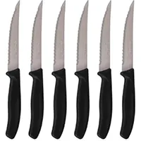 6 cuchillos con hoja serrada de 11cm