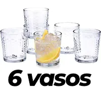 Pack 6 vasos de cristal 26cl Luminarc Quid Gala