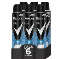 6 desodorantes Rexona Cobalt Dry Spray 200ml