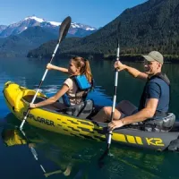 Kayak Intex biplaza con 2 remos dobles e inflador - 3.1m