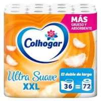 36 rollos XXL (cunden como 72) papel higiénico Colhogar