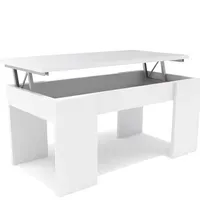 Mesa de centro elevable con almacenamiento oculto