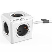 Regleta Powercube Extended - 5 tomas en cubo - 1.5m de cable con enchufe schuko