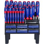 30 destornilladores Workpro + 60 puntas + 6 vasos + mango + extras