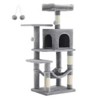 Árbol rascador para gatos con cueva, 3 rascadores y hamacas
