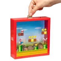 Hucha Super Mario 18cm con diseño 3D de plataformas
