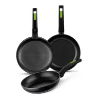 3 sartenes Monix Green 18, 22 y 26 cm