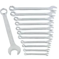 12 llaves fijas combinadas de acero al Cromo Vanadio - 10 años de garantía