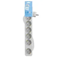 Regleta Philips con 6 enchufes schuko - interruptor - cable de 1.5m
