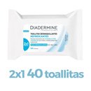 Pack 40 toallitas desmaquillantes Diadermine Refrescante 