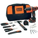 KIT de herramientas + taladro inalámbrico Black + Decker 26NM