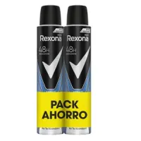 Pack 2 desodorantes Rexona Cobalt Dry Spray 200ml
