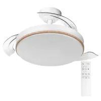 Lámpara  LED con ventilador de aspas retráctiles y mando