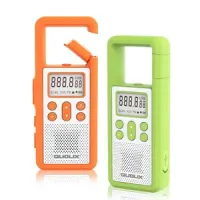 2 Walkie Talkies recargables con FM y antena en mosquetón
