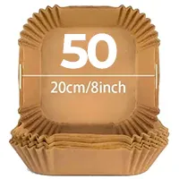 Pack de 50:  papel para freidora de aire - 20x20cm - Envío Gratis