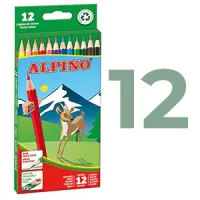 12 lápices de colores Alpino con minas resistentes a la rotura
