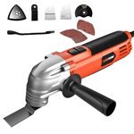 Multiherramienta oscilante con 2 rascadores, 2 sierras y lijadora + 15 lijas