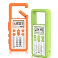 2 Walkie Talkies recargables con FM y antena en mosquetón