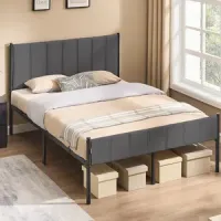 Cama 190x135cm con cabecero tapizado - 500kg max.