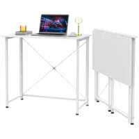 Escritorio plegable estable efecto madera 80x40x74cm