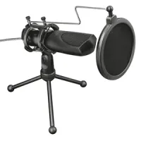 Micrófono USB Trust GXT 232 omnidireccional con soporte y filtro antipop