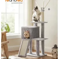 Árbol para gatos con rascador y cueva - 118cm