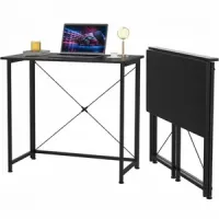 Escritorio plegable estable efecto madera 80x40x74cm