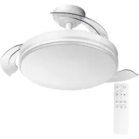 Lámpara  LED con ventilador de aspas retráctiles y mando