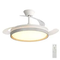 Lámpara  LED con ventilador de aspas retráctiles y mando