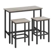 Mesa alta con 2 taburetes de cocina