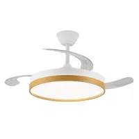 Lámpara  LED con ventilador de aspas retráctiles y mando