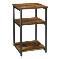 Mesa auxiliar con 3 estantes - estructura acero - 30x34x58cm