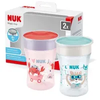 Pack 2 vasos antiderrames NUK Magic Cup 230ml bebé