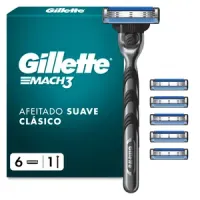 Maquinilla de afeitar Gillette Mach3 + 6 recambios de 3 hojas