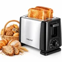 Tostadora de pan 700W - 2 ranuras - 6 niveles de tostado