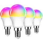 4 Bombillas E14 LED WiFi RGB - 6W 470lm - control por APP / Alexa / Google Home