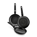 3 Sartenes Bra Silver- 18/22/26cm - indeformable - antiadherencia 75% más resistente