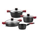 Batería Bra Premiere - 2 cacerolas 4L / 3L + otra baja 3.1L + cazo