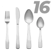 Cubertería acero 16 piezas para 4 comensales Cubertería acero 16 piezas para 4 comensales