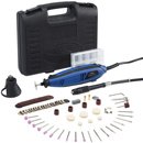 Multiherramienta rotativa 130W - 35000rpm + 100 accesorios + eje flexible y guía vertical