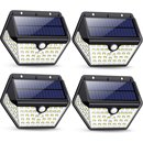Pack 4 lámparas led 800lm - carga solar y sensor de movimiento