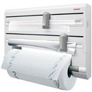 Portarrollos triple de cocina Leifheit pared - soporta papel + aluminio + film