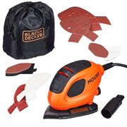 Lijadora Multifunción Black + Decker con accesorios y lijas de velcro