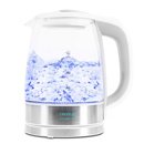 Hervidor de agua eléctrico de cristal con iluminación led azul - resistencia oculta