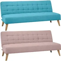 Sofá cama clic clac en color rosa y azulado